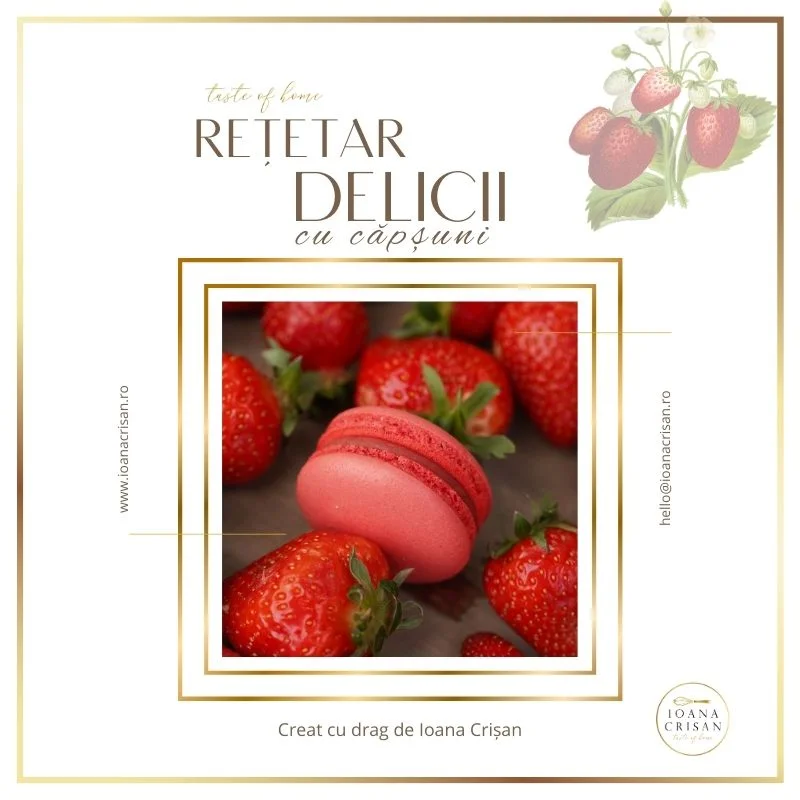 retete macarons cu capsuni