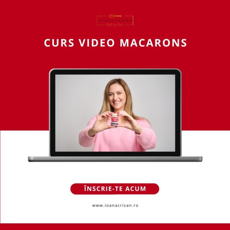 Curs video macarons - red